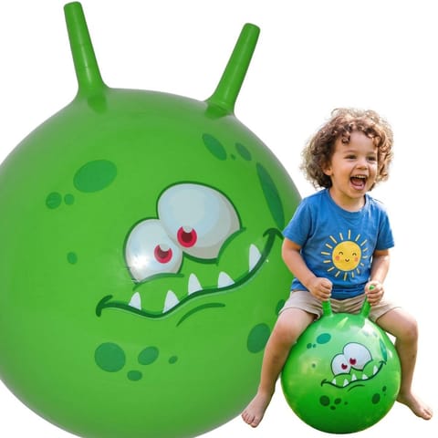 ⁨PIŁKA DO SKAKANIA Z ROGAMI SKOCZEK 45CM ZIELONY ENERO TOYS⁩ w sklepie Wasserman.eu