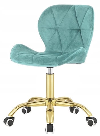 ⁨Krzesło obrotowe VASTO OFFICE VELVET LIGHT BLUE GOLD⁩ w sklepie Wasserman.eu