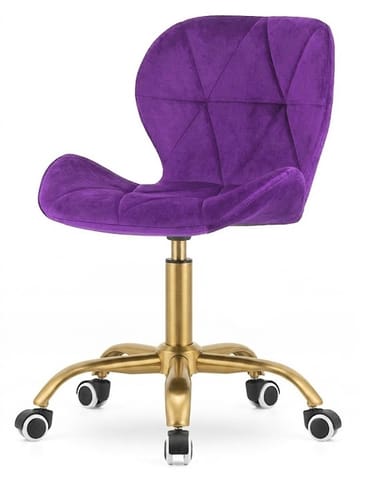 ⁨Krzesło obrotowe VASTO OFFICE VELVET PURPLE GOLD⁩ w sklepie Wasserman.eu