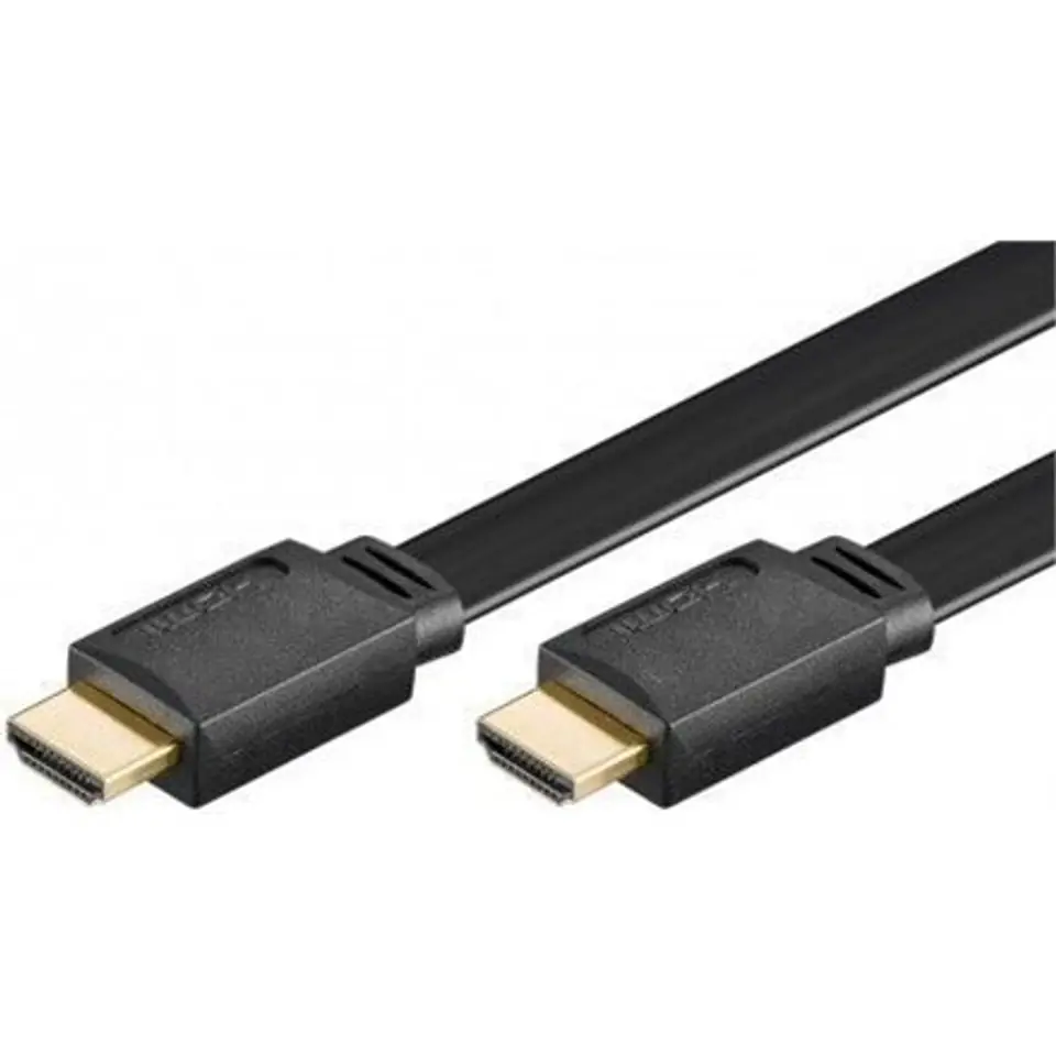 ⁨Goobay 31927 High Speed HDMI™ FLAT-cable with Ethernet, gold plated, 2m Goobay⁩ w sklepie Wasserman.eu