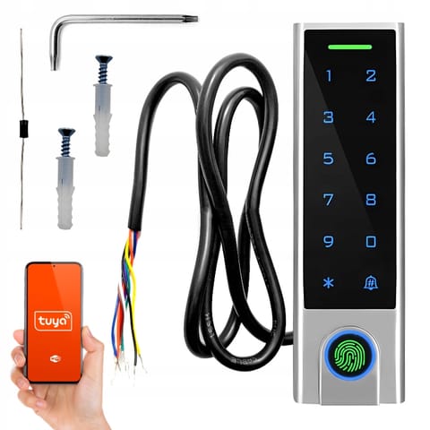 ⁨Zamek Kodowy Szyfrator Wodoodporny Klawiatura Czytnik RFID Odcisk WiFi Tuya⁩ w sklepie Wasserman.eu