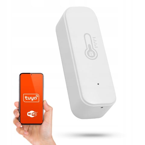 ⁨Czujnik Detektor Temperatury Wilgotności WiFi Tuya Android Smart Home TH12⁩ w sklepie Wasserman.eu