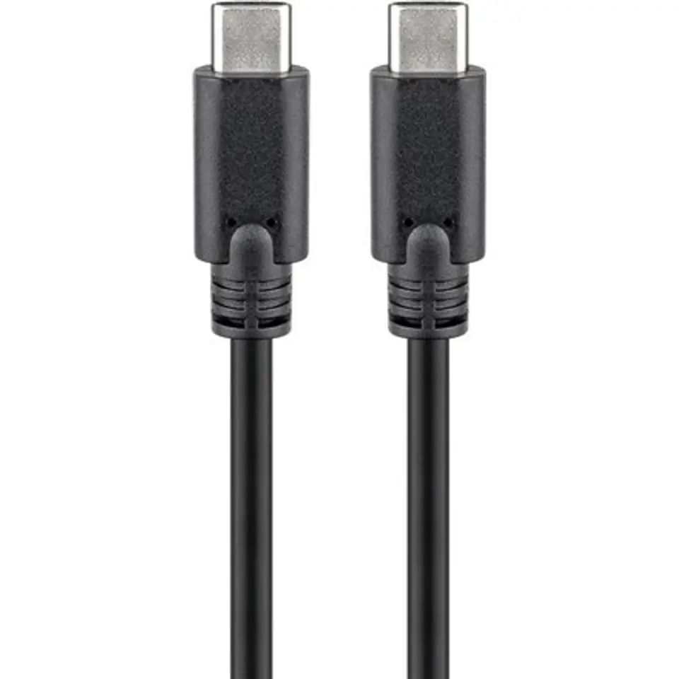 ⁨Goobay 38873 USB-C cable (USB 3.2 generation 2x2, 5A) Black⁩ w sklepie Wasserman.eu