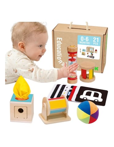 ⁨TOOKY TOY Box Pudełko XXL Montessori Edukacyjne 6w1 Sensoryczne 0-6 Mies⁩ w sklepie Wasserman.eu