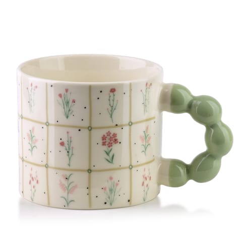 ⁨NARIA Kubek 350ml 9x14x8cm kwiatki⁩ w sklepie Wasserman.eu