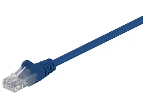 ⁨Goobay CAT 5e patch cable, U/UTP 68345 10 m, Blue⁩ w sklepie Wasserman.eu