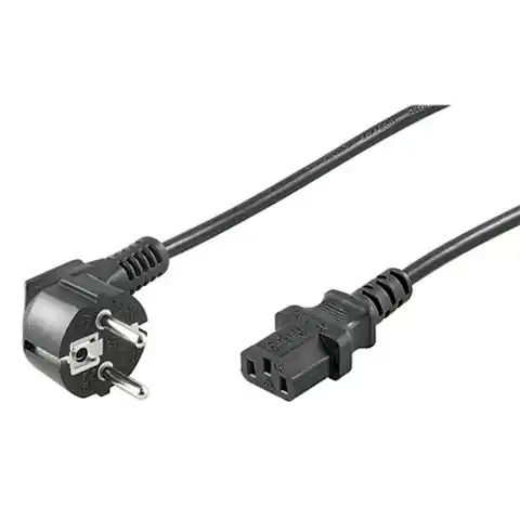 ⁨Goobay | Power cable | Power IEC 60320 C13 | Power CEE 7/7 | 1.5 m | Black⁩ w sklepie Wasserman.eu