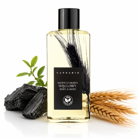 ⁨Cannabio Bałtycki Węglowy Olejek do Ciała i Kąpieli 300 ml⁩ w sklepie Wasserman.eu