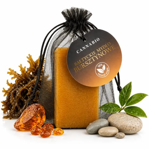 ⁨Cannabio Bałtyckie Mydło Bursztynowe 85 g⁩ w sklepie Wasserman.eu