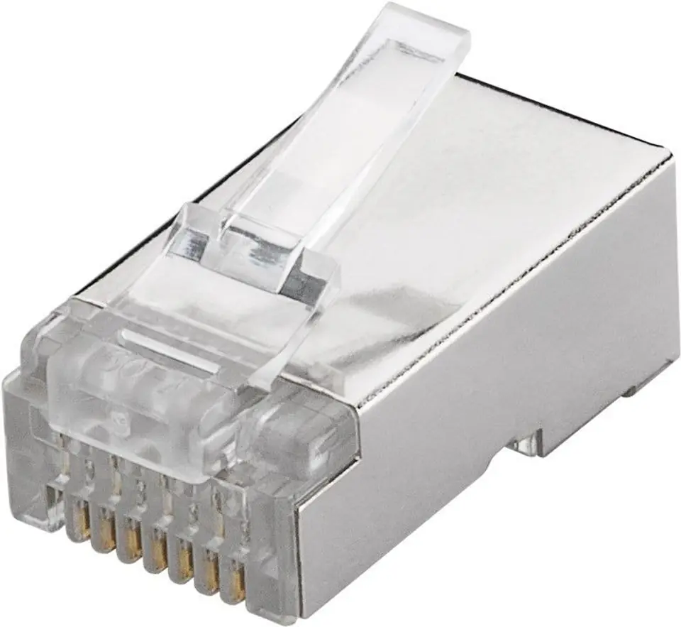 ⁨Goobay 93829 RJ45 plug, CAT 6 STP shielded⁩ w sklepie Wasserman.eu