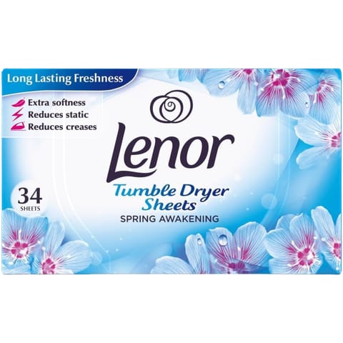 ⁨Lenor Spring Awakening Chusteczki Zapachowe do Suszarki Bębnowej 34 szt.⁩ w sklepie Wasserman.eu