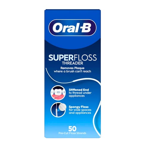 Oral-B Super Floss Nić Dentystyczna do Aparatów Ortodontycznych i Mostów 50 szt. w sklepie Wasserman.eu
