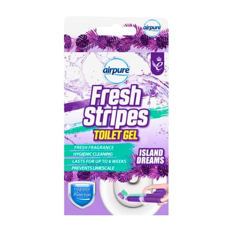 ⁨Airpure Fresh Stripes Island Dreams Pasek Żelowy Do WC  45 ml⁩ w sklepie Wasserman.eu