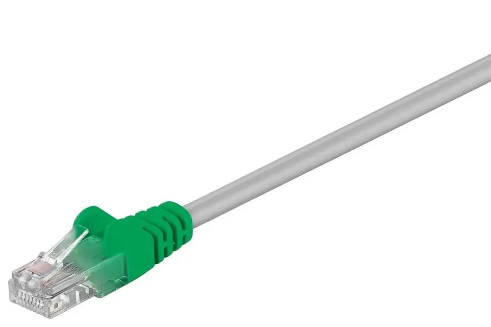 ⁨Goobay CAT 5e Crossover-patch cable, U/UTP 68864 5 m, Grey, green⁩ w sklepie Wasserman.eu