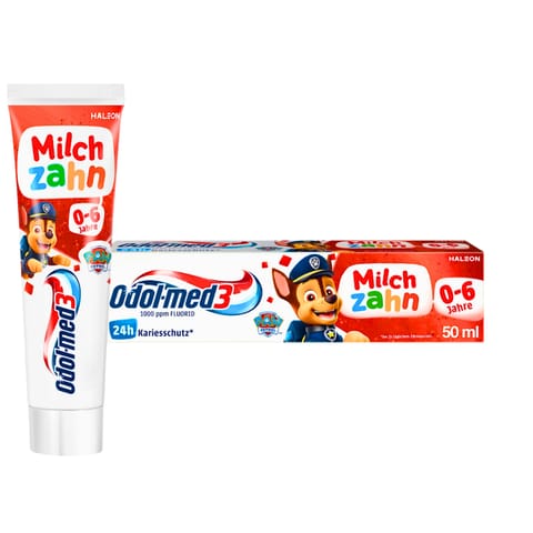 ⁨Odol med 3 Pasta do Zębów Mlecznych 0-6 lat 50 ml⁩ w sklepie Wasserman.eu