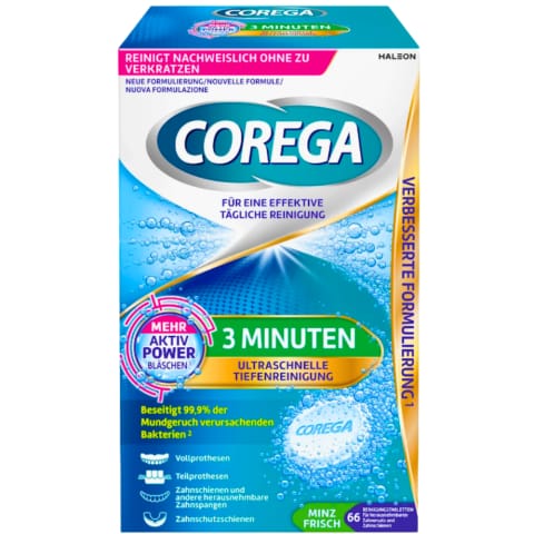 ⁨Corega Tabs 3 Minuten Tabletki do Czyszczenia Protez Zębowych 66 szt.⁩ w sklepie Wasserman.eu
