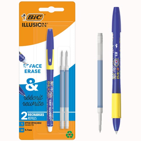 ⁨BIC Gel-ocity Illusion Długopis Wymazywalny Niebieski Blister Długopis + 2 Wkłady⁩ w sklepie Wasserman.eu
