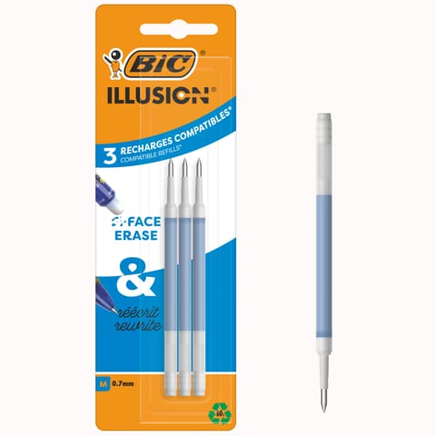 ⁨BIC Wkłady do Długopisów Wymazywalnych Gel-ocity Illusion 3 sztuki⁩ w sklepie Wasserman.eu