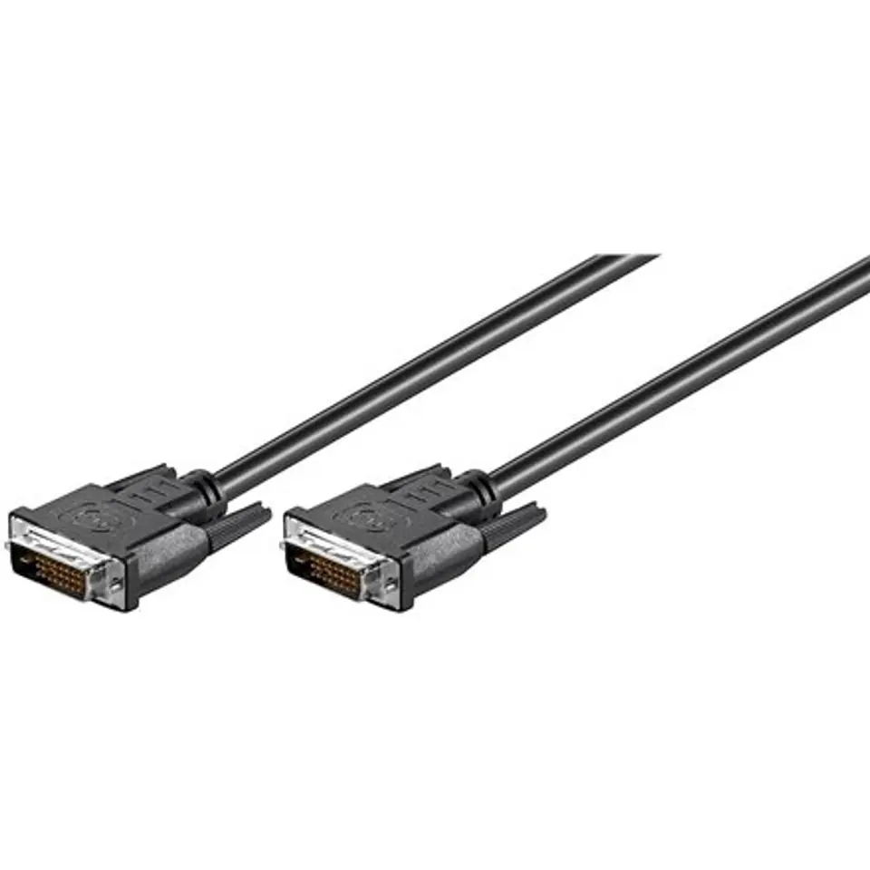 ⁨Goobay | DVI cable | Male | 24+1 pin digital DVI | Male | 24+1 pin digital DVI | 1.8 m | Black⁩ w sklepie Wasserman.eu