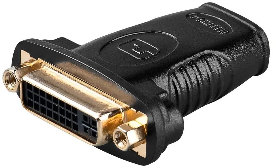 ⁨Goobay HDMI/DVI-I adapter, gold-plated 68690⁩ w sklepie Wasserman.eu