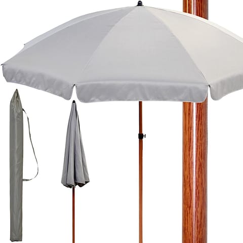 ⁨PARASOL OGRODOWY TARAS BALKON REGULOWANY 200CM SZARY PROGARDEN⁩ w sklepie Wasserman.eu