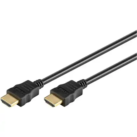 ⁨Goobay Standard HDMI cable, gold-plated HDMI cable, Black, 10 m⁩ at Wasserman.eu