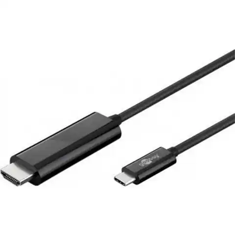 ⁨Goobay USB-C HDMI adapter cable (4k 60 Hz) HDMI adapter, 1.8 m, Black⁩ w sklepie Wasserman.eu