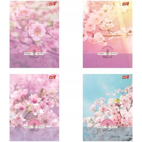⁨Zeszyt A5 60k kratka 70g/m2 laminowany FLORAL BEAUTY lakier miejscowy UNIPAP⁩ w sklepie Wasserman.eu