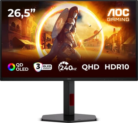 ⁨Monitor AOC Q27G4ZDR QD-OLED (26.5" /QD OLED /240 HzHz /2560 x 1440 /Czarny)⁩ w sklepie Wasserman.eu