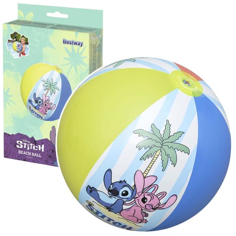 ⁨Piłka Plażowa Dmuchana Dla Dzieci Stitch Beach Ball Bestway 51 cm 9104T⁩ w sklepie Wasserman.eu