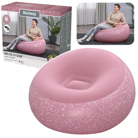 ⁨Fotel Dmuchany Siedzisko Różowy Inflate A Chair Bestway 75155⁩ w sklepie Wasserman.eu