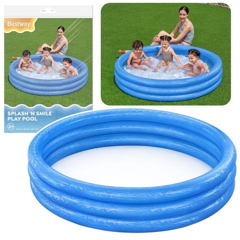 ⁨Basen Dmuchany Dla Dzieci Niebieski Splash N Smile 152cm Bestway 51026⁩ w sklepie Wasserman.eu