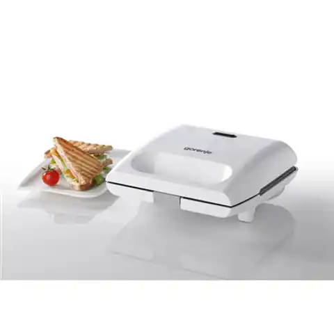 ⁨Gorenje Sandwich Maker SM701GCW 700 W, Number of plates 1, Number of pastry 1, White⁩ at Wasserman.eu