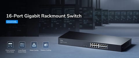 ⁨SWITCH   GS1016L 16-PORTOWY CUDY⁩ w sklepie Wasserman.eu