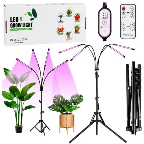 ⁨Lampa LED Do Wzrostu Uprawy I Doświetlania Roślin Statyw 4 Panele Pilot⁩ w sklepie Wasserman.eu