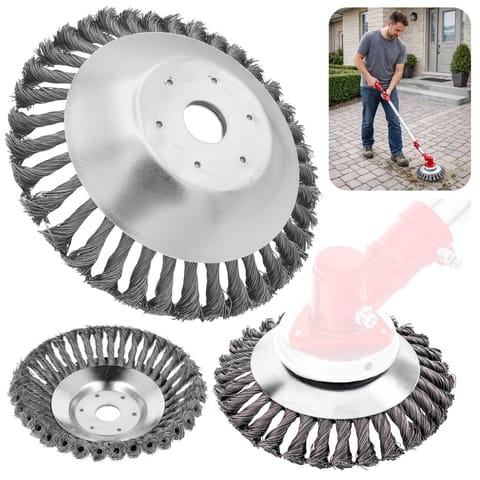 ⁨Szczotka Druciana Do Kosy Spalinowej Tarcza Skręcona Pleciona 150mm/25,4mm⁩ w sklepie Wasserman.eu