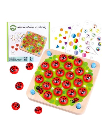 ⁨WOOPIE GREEN Memory Drewniana Gra Pamięciowa Edukacyjna Układanka Biedronka⁩ w sklepie Wasserman.eu