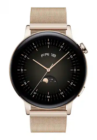 ⁨Huawei Watch GT | 3 | Smart watch | Stainless steel | 42 mm | Gold | Dustproof | Waterproof⁩ w sklepie Wasserman.eu