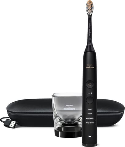⁨Szczoteczka soniczna PHILIPS Sonicare 9000 DiamondClean Czarny (HX9911/17)⁩ w sklepie Wasserman.eu