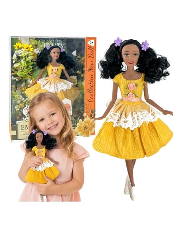⁨WOOPIE ROYAL Lalka Emi 32 cm Modny Strój i Piękne Czarne Włosy⁩ w sklepie Wasserman.eu