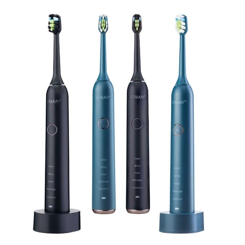⁨VITAMMY SYMPHONY BLACK i NAVY BLUE Szczoteczka soniczna do zębów z komfortową obudową, 2szt⁩ w sklepie Wasserman.eu