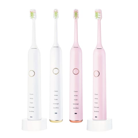 ⁨VITAMMY SYMPHONY WHITE i PINK Szczoteczka soniczna do zębów z komfortową obudową, 2szt⁩ w sklepie Wasserman.eu