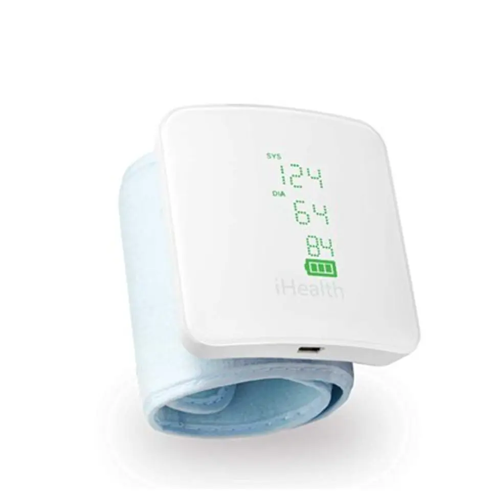 ⁨IHealth Wrist Blood Pressure Monitor BP7S White, Wireless, Weight 105 g⁩ at Wasserman.eu