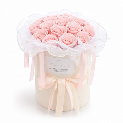 ⁨Flower box, bukiet zapachowych kwiatów mydlanych w pudełku, LED 18szt. BUK32⁩ w sklepie Wasserman.eu