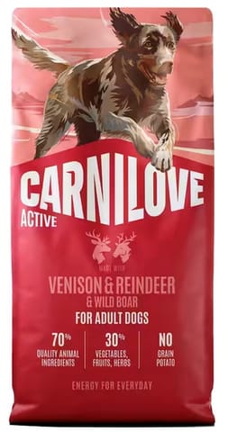 ⁨Carnilove Dog Active Venison & Reindeer Adult - dziczyzna i renifer 1,5kg⁩ w sklepie Wasserman.eu