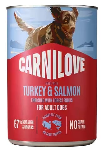 ⁨Carnilove Dog Salmon & Turkey Adult - łosoś i indyk puszka 400g⁩ w sklepie Wasserman.eu