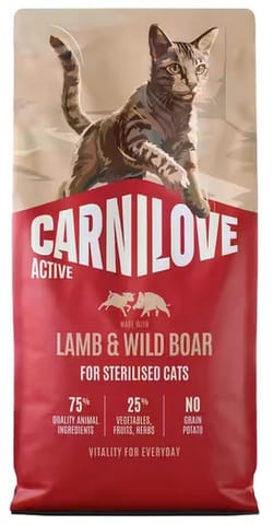 ⁨Carnilove Cat Active Lamb & Wild Boar Sterilised - jagnięcina i dzik 400g⁩ w sklepie Wasserman.eu