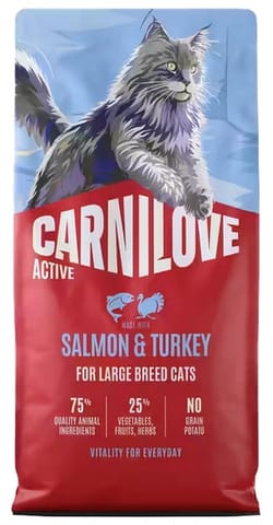 ⁨Carnilove Cat Active Salmon & Turkey Large - łosoś i indyk 400g⁩ w sklepie Wasserman.eu