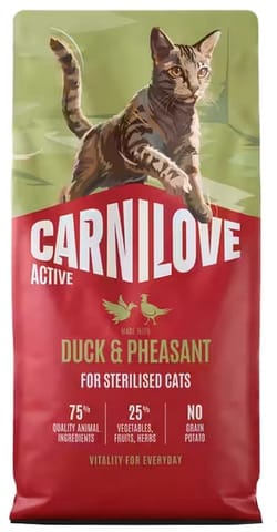 ⁨Carnilove Cat Active Duck & Pheasant Sterilised - kaczka i bażant 400g⁩ w sklepie Wasserman.eu