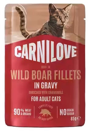 ⁨Carnilove Cat Wild Boar - dzik w sosie saszetka 85g⁩ w sklepie Wasserman.eu